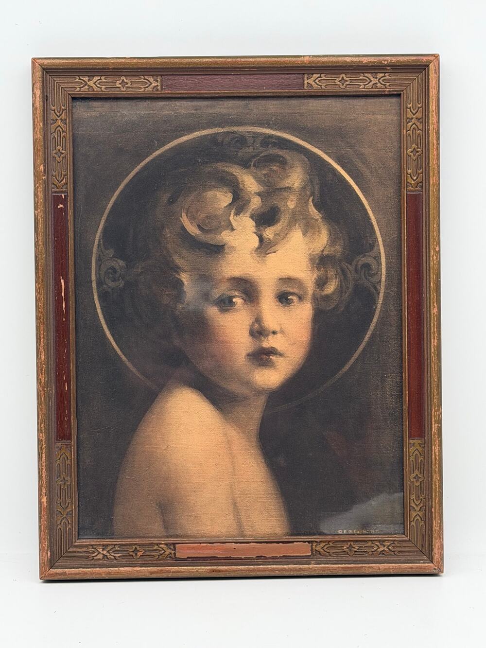 Vintage C. Bosseron Chambers "The Light of the World" Framed Print (10.5"x13.5")
